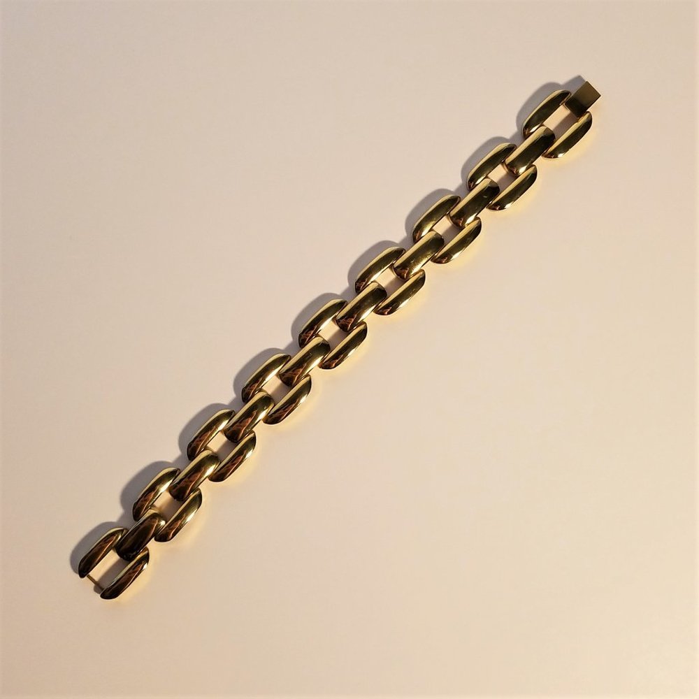 J. Crew Gold Tone Rectangle Link Bracelet